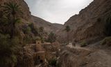 De wandelroute door de Wadi el-Qelt. Door de politieke situatie zijn niet alle paden altijd even toegankelijk.