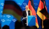 Alice Weidel, kandidaat-kanselier namens het radicaal-rechtse Alternative für Deutschland (AfD), spreekt zaterdag aanhangers toe tijdens het partijcongres in het Oost-Duitse Riesa.